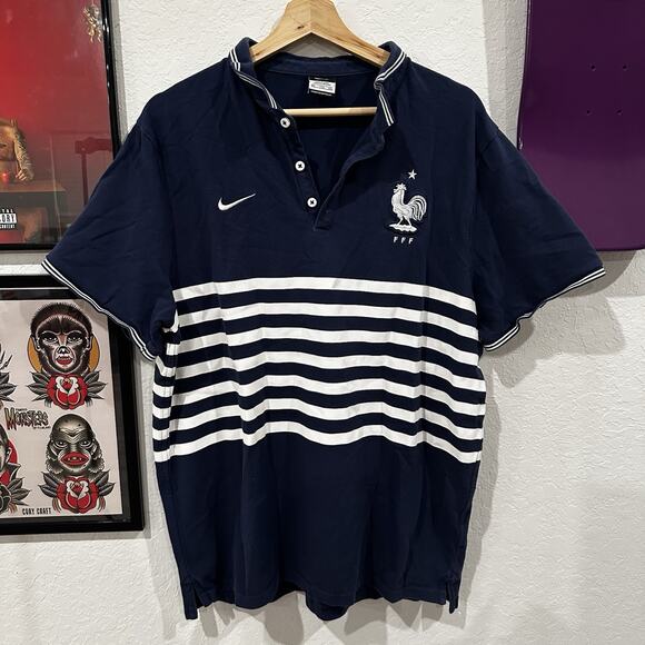 Nike FFF Polo Shirt, Men's France Football Federation Soccer 598259, XXL - Picture 1 of 4